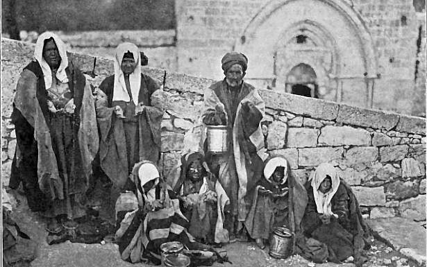 מצורעים בירושלים, 1906, צילום: Breen, A. E. (Andrew Edward), ויקיפדיה