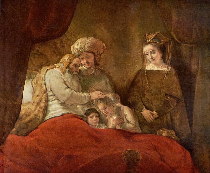 יעקב מברך את בני יוסף ציור מאת רמברנדט, ויקיפדיה