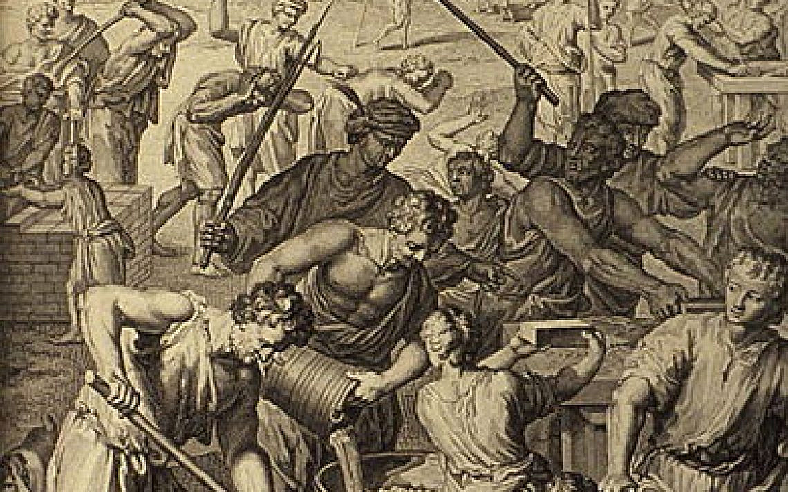 The Israelites' Cruel Bondage in Egypt (illustration from the 1728 Figures de la Bible) wikimedia