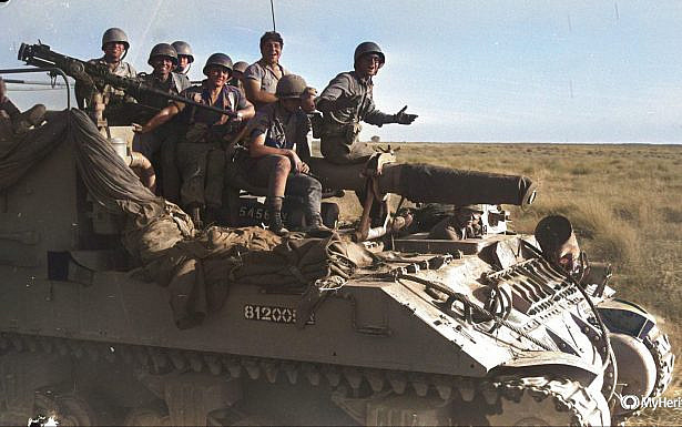 חיילים על טנק במהלך מלחמת ששת הימים, צילום: דוד רובינגר לע