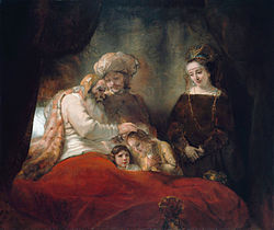 יעקב מברך את בני יוסף, רמברנדט, 1656