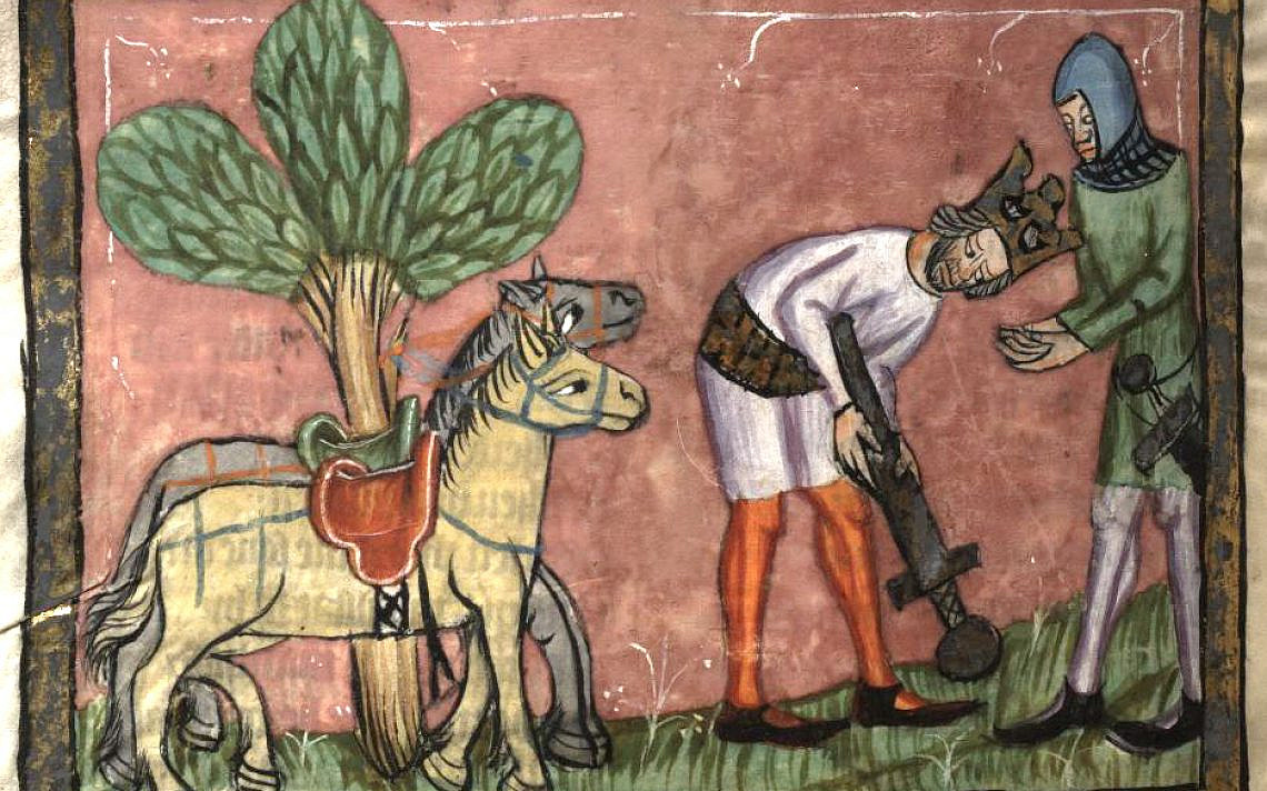 שאול נופל על חרבו, מיניאטורה, 1375-1350