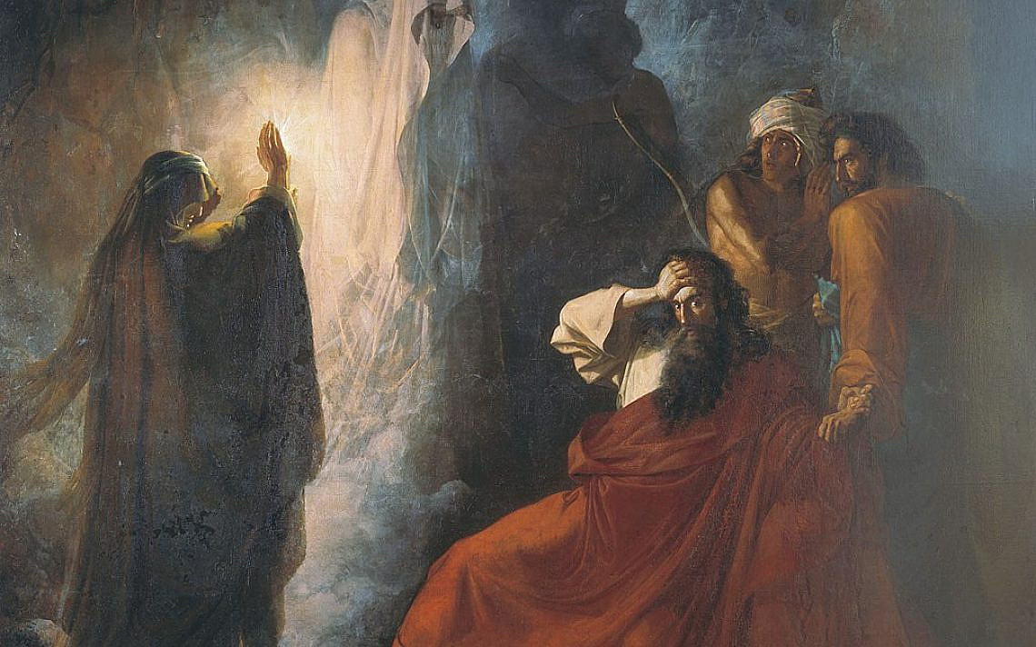 התגלות נשמת שמואל הנביא אל שאול המלך בעת העלאתה באוב, דמיטרי מרטינוב, 1857