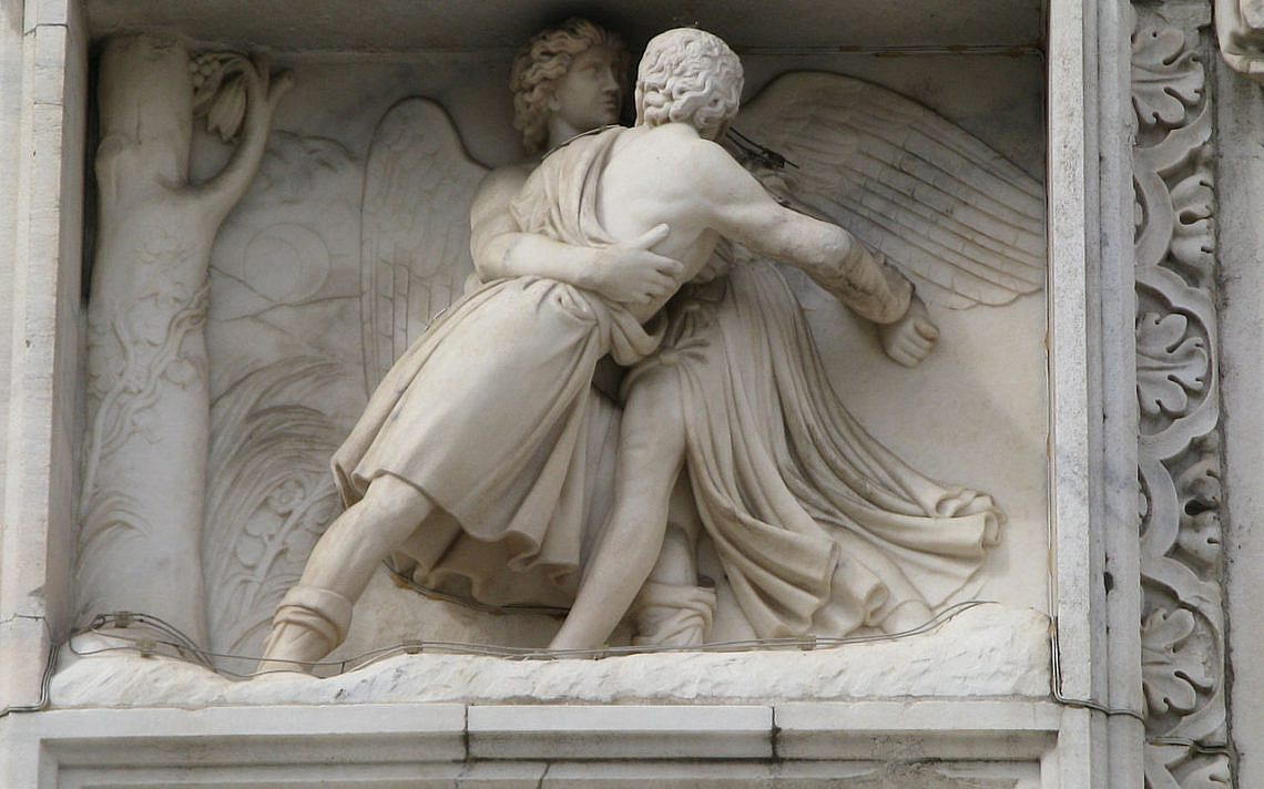 מאבק יעקב במלאך, תבליט בקתדרלת מילאנו