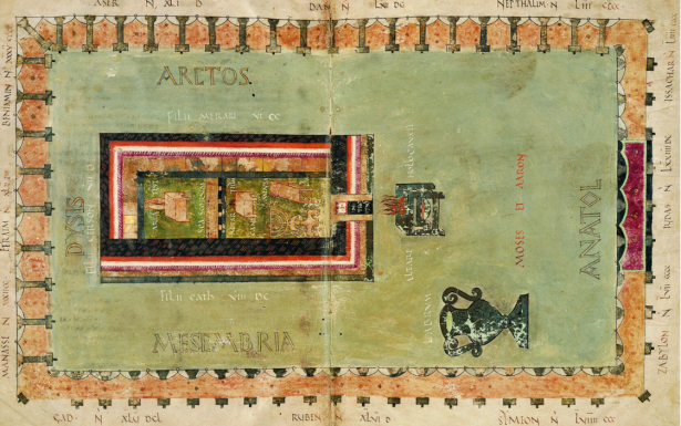 המקדש המתואר בספר שמות ובספר במדבר, בכתב יד וולגטה מהמאה ה-8