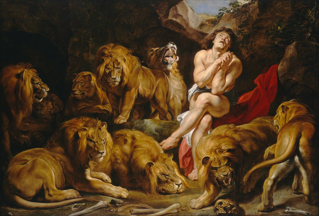 דניאל בגוב האריות, רובנס, 1616-1614, מוצג בגלריה הלאומית לאמנות בוושינגטון די. סי.