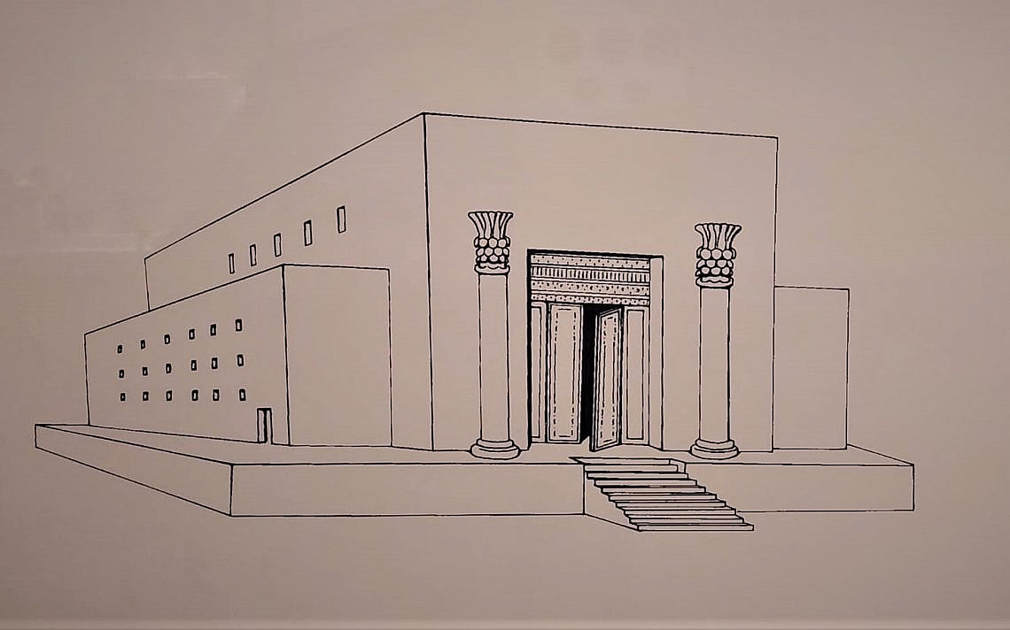 איור מודרני של בית המקדש הראשון, מוזיאון ישראל