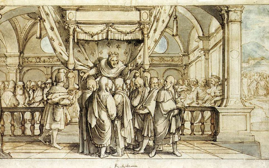 יהירותו של רחבעם, האנס הולביין, 1530