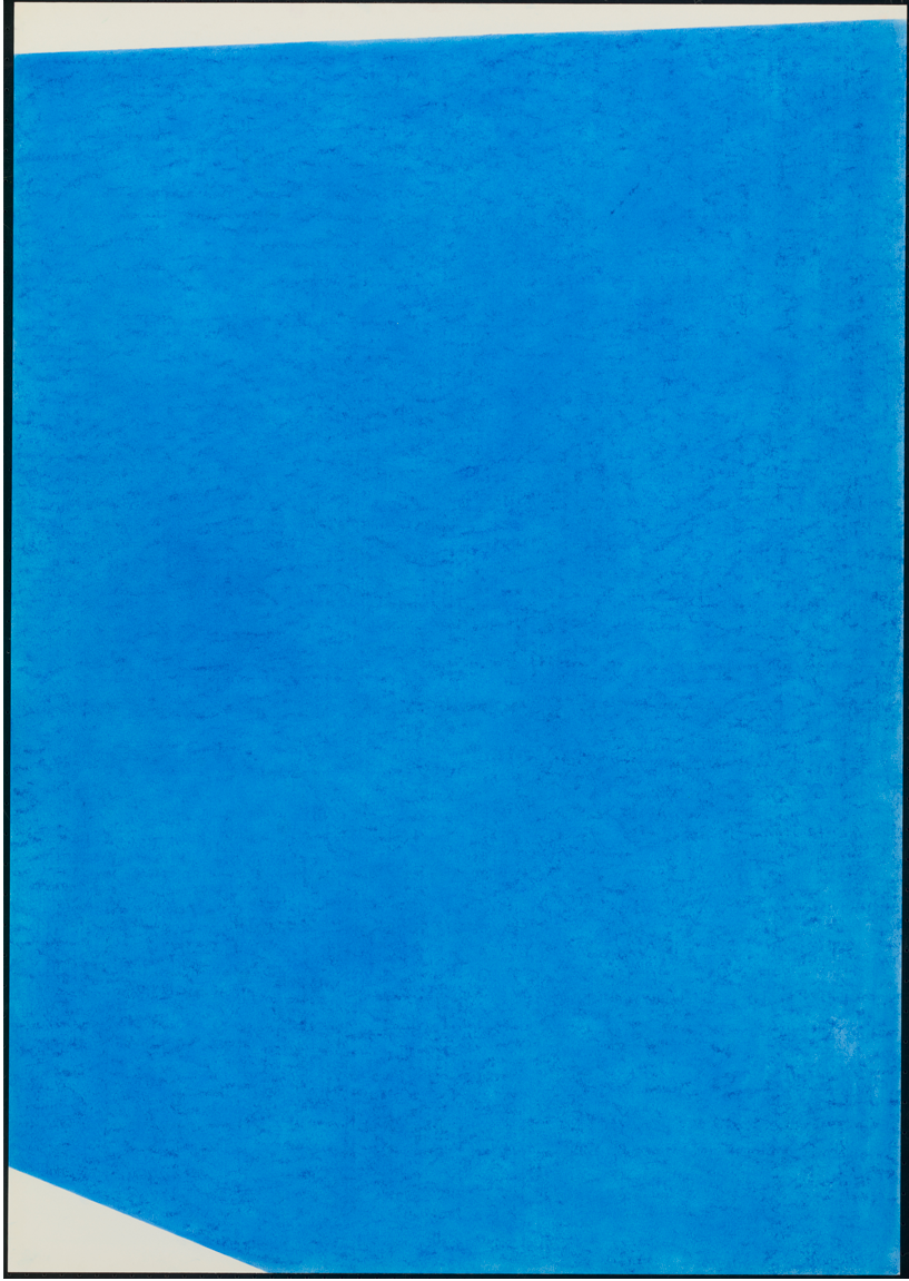 אלכסנדרה צוקרמן, כחול אדמדם, 2022, פסטל על נייר. סריקה: סטודיו שוקי קוק