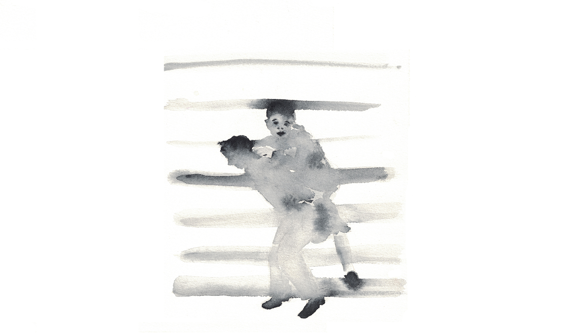 רונן סימן טוב, הסולם (פרטים מתוך סדרה), 2008, צבעי מים על נייר