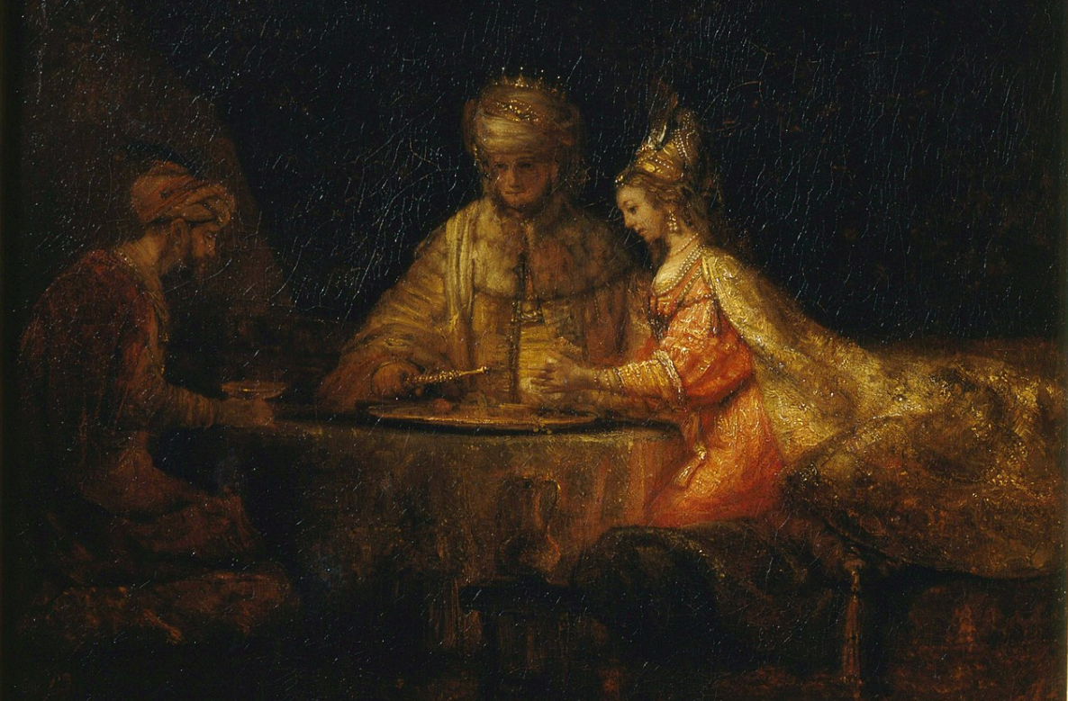 משתה אסתר המלכה מאת רמברנט. מתוך ויקיפדיה