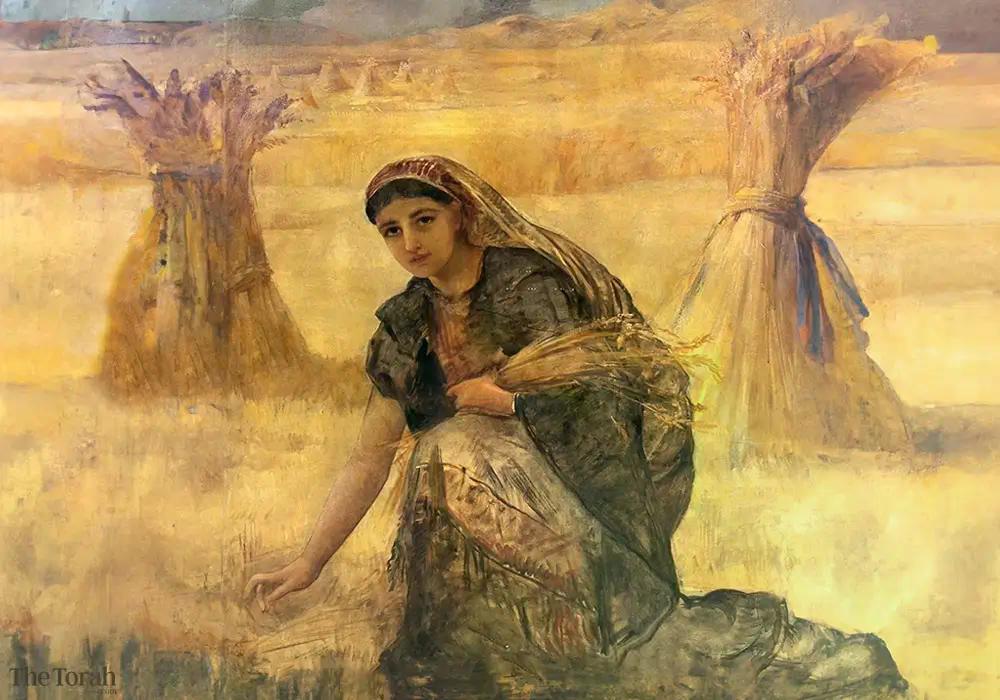 רות מלקטת חיטה (מותאם), אדווין לונג, 1891-1829.